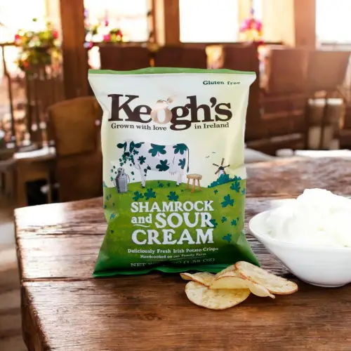 Keogh's Shamrock & Sour Cream Crisps 45g