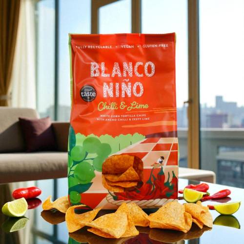 Ancho Chilli & Zesty Lime Tortilla Chips from Blanco Niño 170g