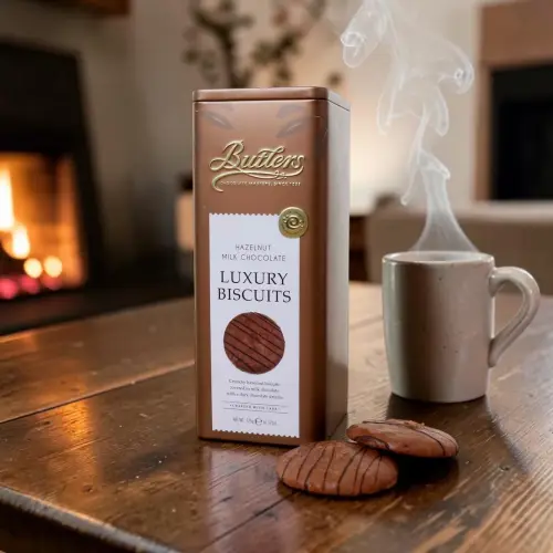 Butlers Hazelnut Milk Chocolate Biscuit Tin 175g