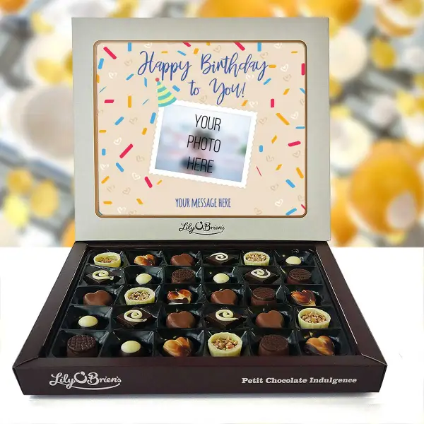 Birthday Any Photo Personalised Chocolate Box 270g