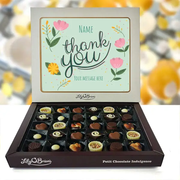Thank You Flowers Personalised Chocolate Box 270g