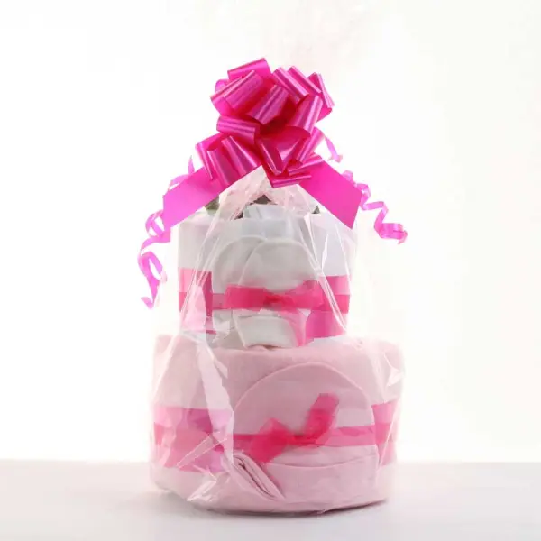 Baby Girl Luxury Two Tier Nappy Cake