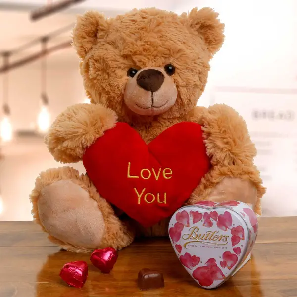 Love You Bear & Butlers Keepsake Heart Tin