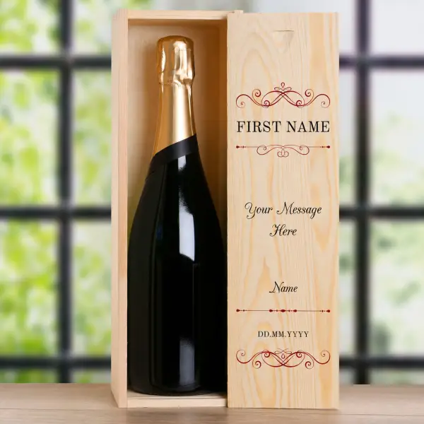 Any Message - Personalised Single Champagne Box