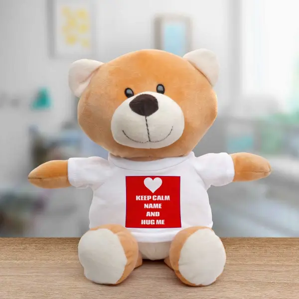 Keep Calm And Hug Me Any Name - Personalised Animal