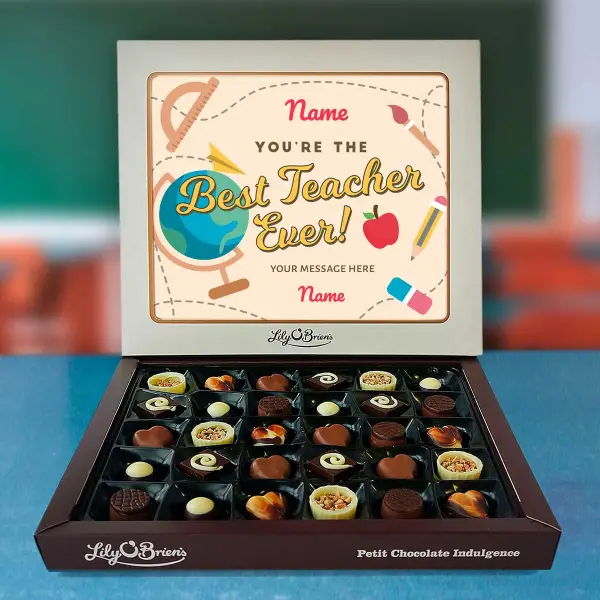 Any Name You're The Best Teacher Ever - Personalised Chocolate Box 270g