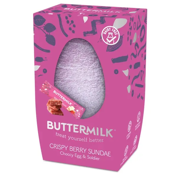 Dairy-Free Crispy Berry Sundae Easter Egg from Buttermilk