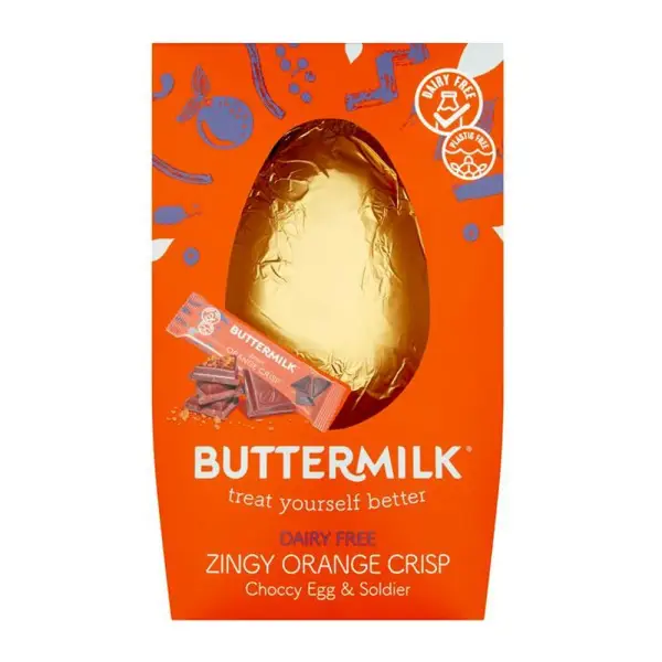 Dairy-Free Zingy Orange Easter Egg from Buttermilk