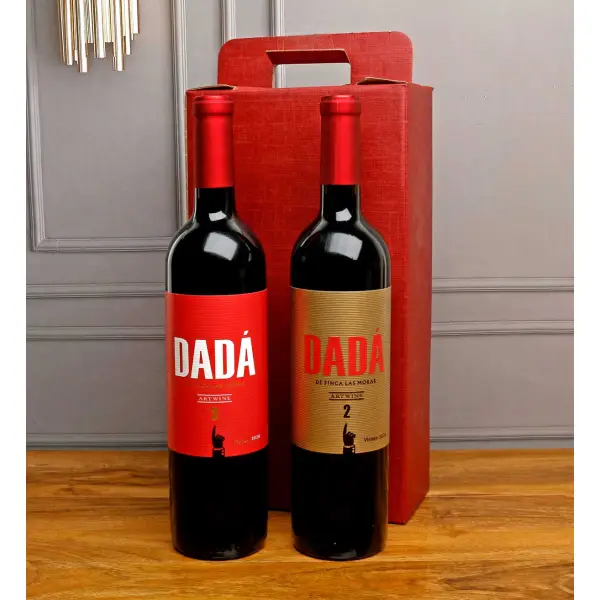 Double Dada Wine in Burgundy Gift Box