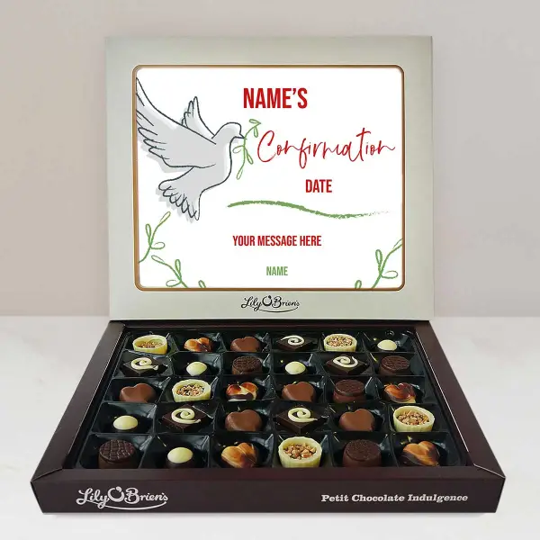 Name's Confirmation Dove - Personalised Chocolate Box 270g