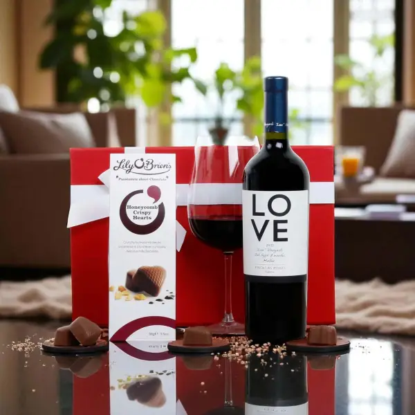 Love Malbec with Chocolate Hearts Hamper