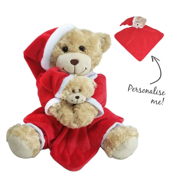 Personalised Bedtime Bear with Comforter