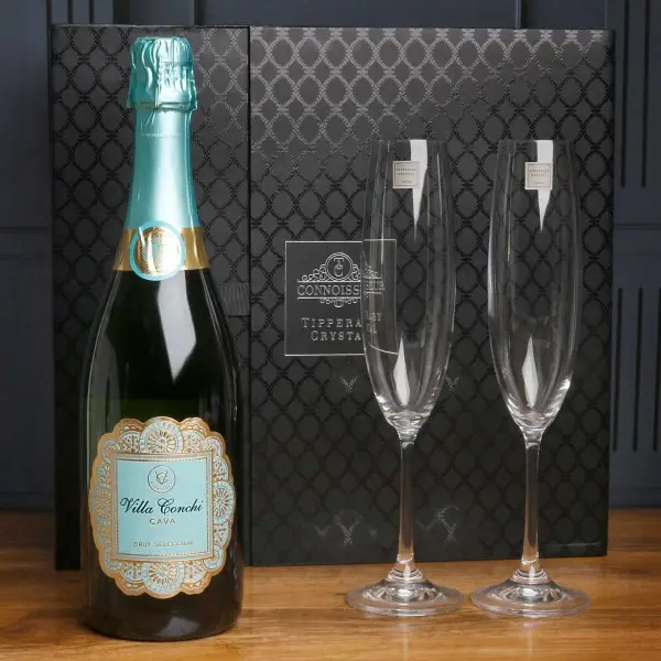 Villa Conchi Cava Brut Selección in Crystal Flute Gift Box