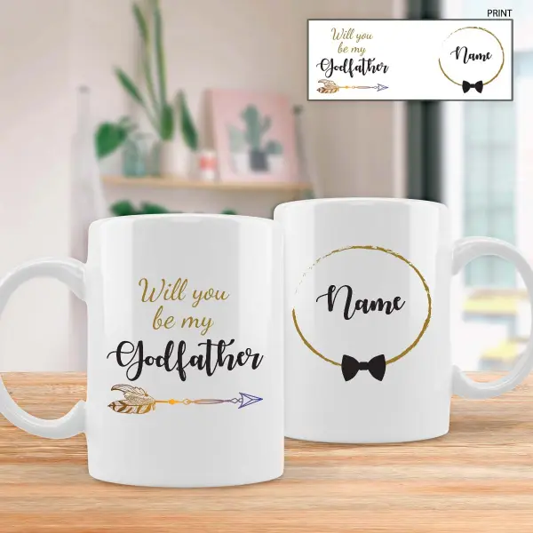 Will you be my Godfather? Personalised Mug