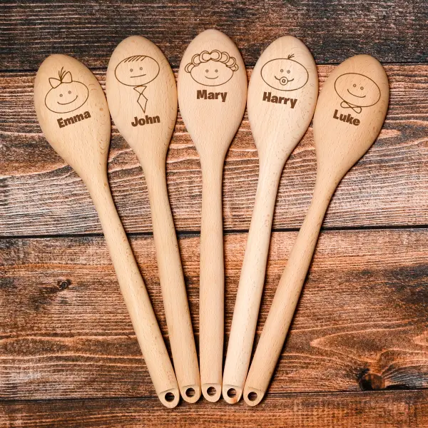 Personalised Family Wooden Spoon
