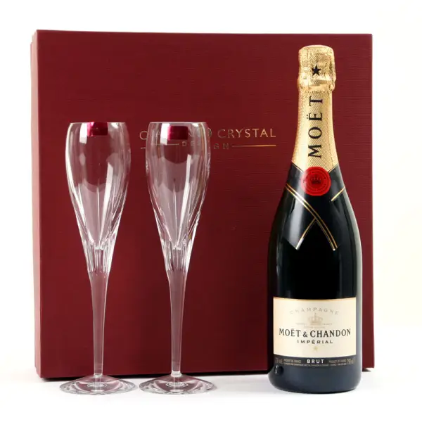 Moet & Chandon Champagne with Crystal Flute Set