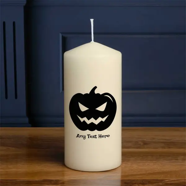 Pumpkin Silhouette - Halloween Personalised Candle