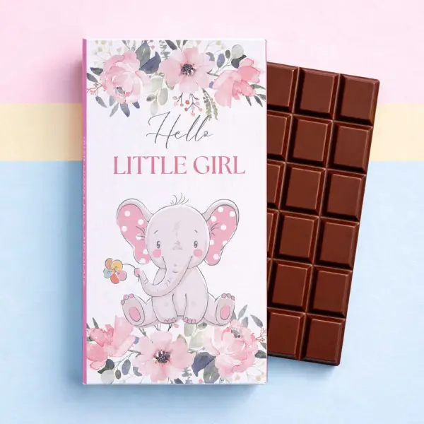 Hello Baby Girl Chocolate Bar 90g
