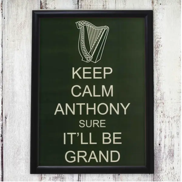 Keep Calm Personalised Framed Poster