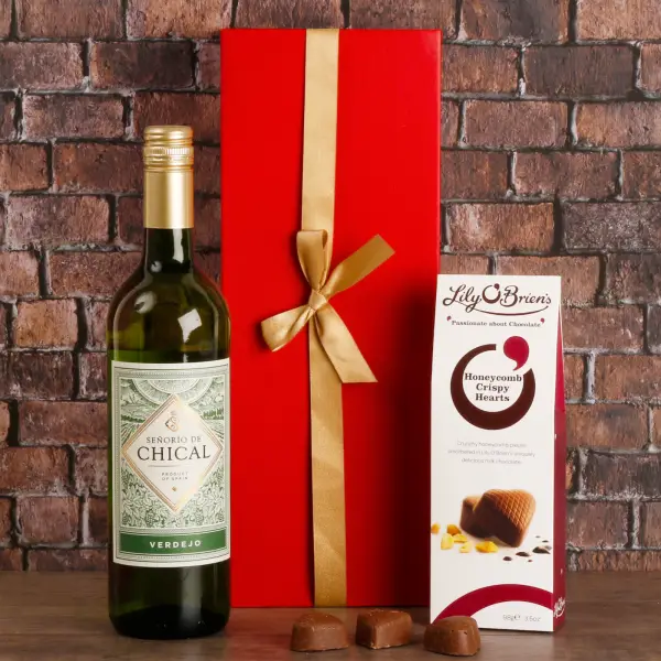 White Wine and Honeycomb Crispy Heart Chocolates