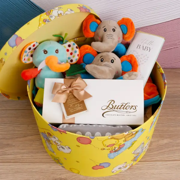 The Little Elephant's Delight Baby Hatbox