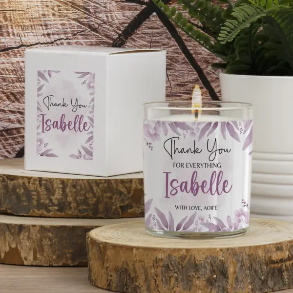 Thank You 'Any Name' - Personalised Scented Candle