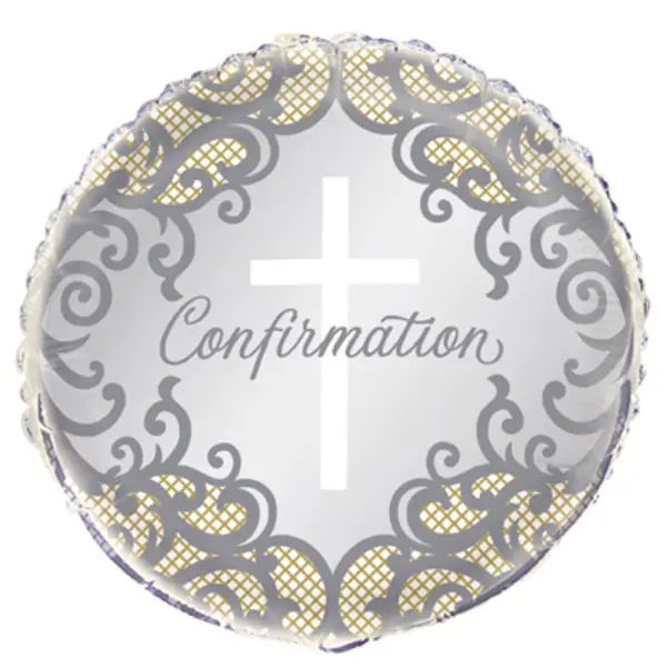 Confirmation Balloon in a Box - Available in Pink, Blue or Silver