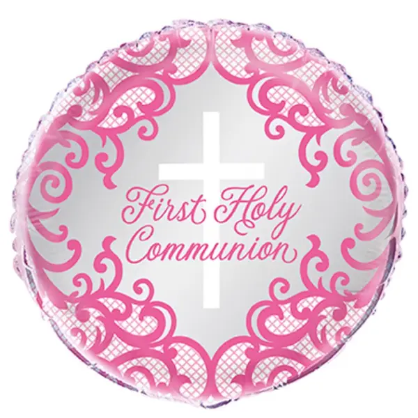 First Holy Communion Balloon in a Box - Pink or Blue
