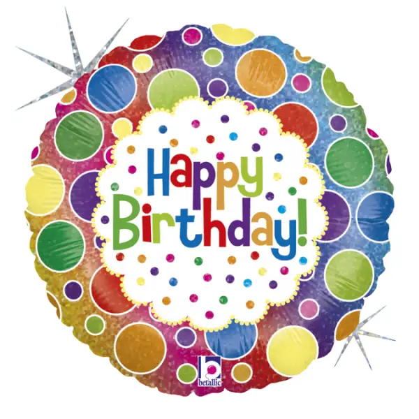 Happy Birthday Dots Balloon in a Box
