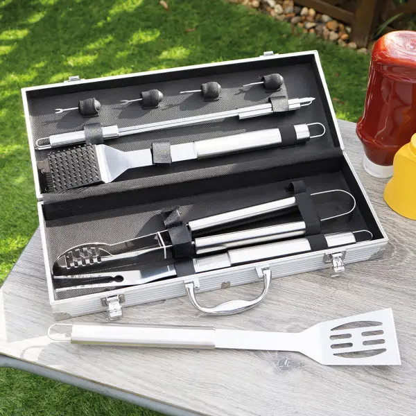 Ten Piece BBQ Tool Set with Carry Case
