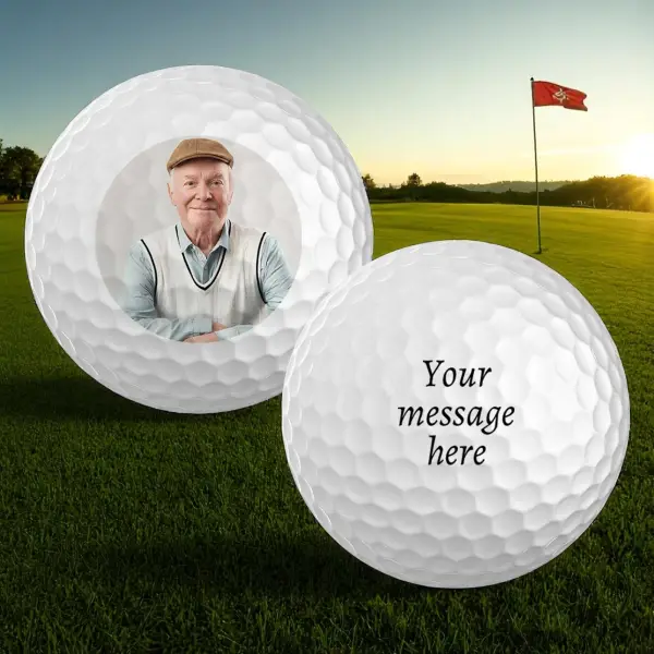 Any Photo & Text Personalised Golf Ball - Set of 3 Balls
