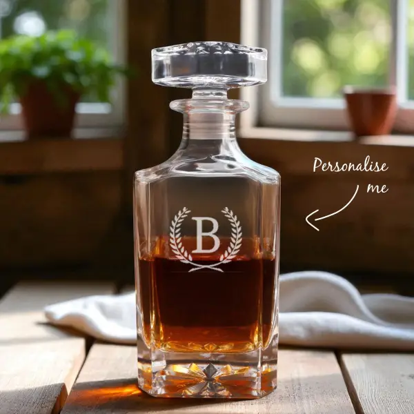 Personalised Square Glass Decanter