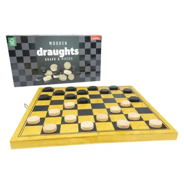 Lagoon Wooden Draughts Set