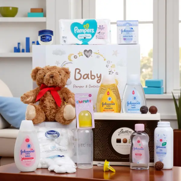 Baby Pamper and Bathtime Hamper (Netural)