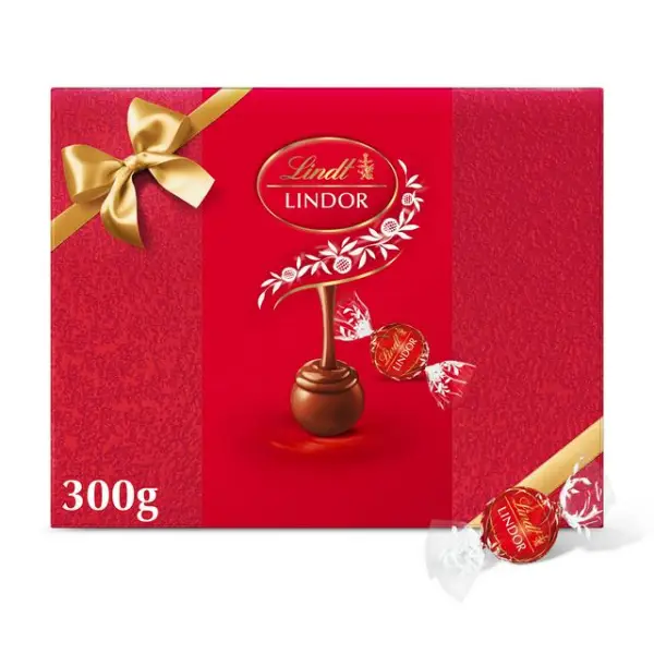 Lindt Lindor Milk Chocolate Gift Wrapped Large Box 300g
