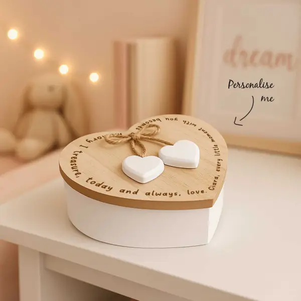 Personalised Heart Keepsake Box
