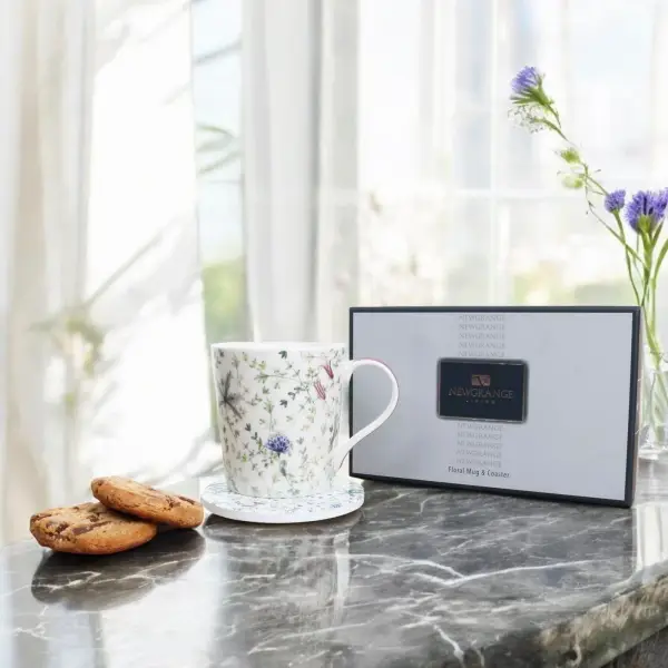 Floral Mug & Coaster