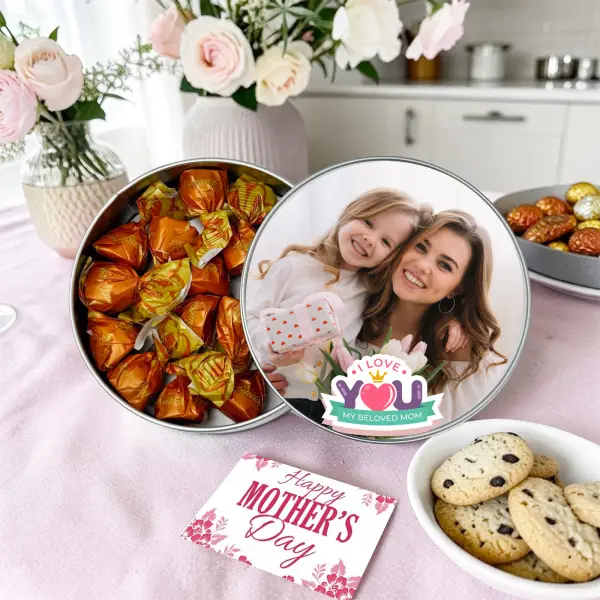 Mother's Day Personalised Round Sweets Tin