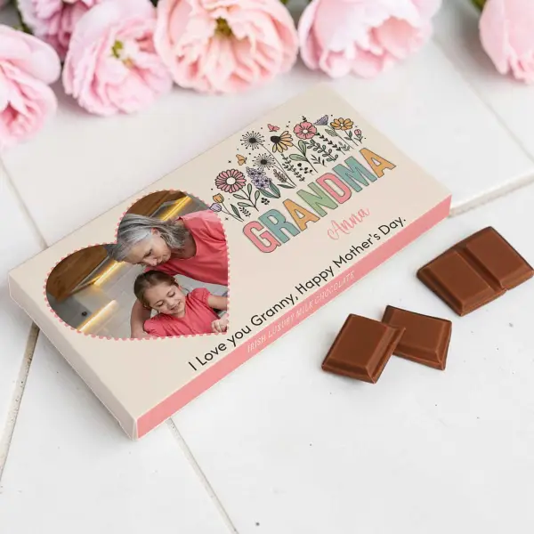 Any Photo Grandma Garden Personalised Chocolate Bar 90g