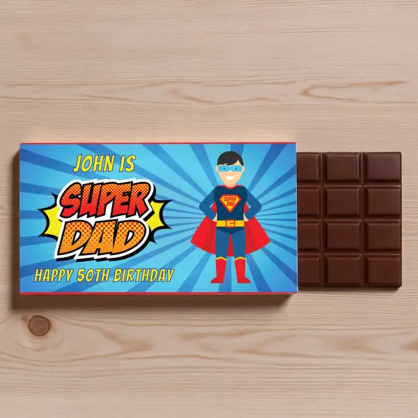 Superdad Personalised Chocolate Bar 90g