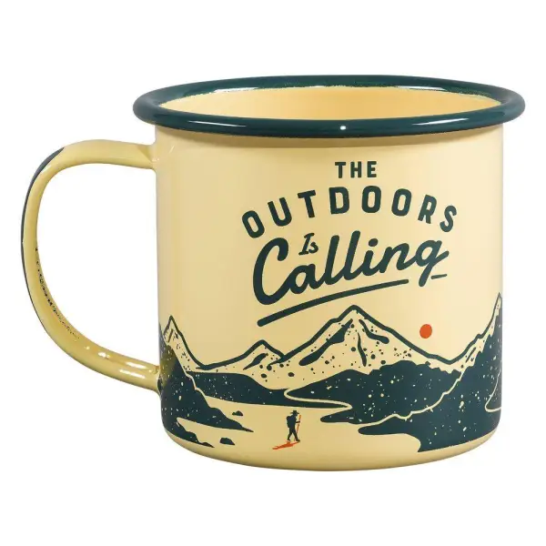 The Outdoors is Calling - Enamel Mug