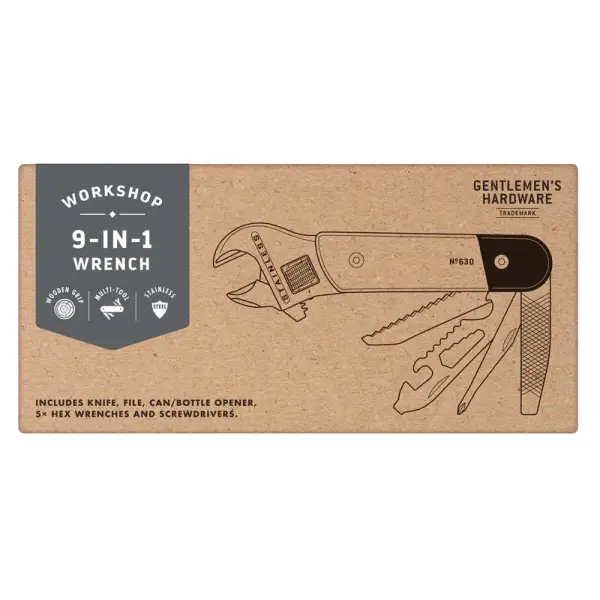 Gentlemen's Hardware 9-in-1 Wrench Multi-Tool