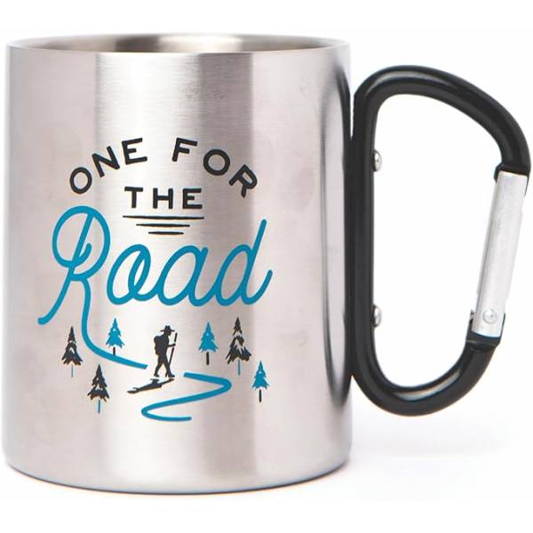 Carabiner Stainless Steel Mug 'One For The Road'