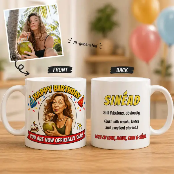 Happy Birthday, You Are Now Officially Old - Personalised Mug