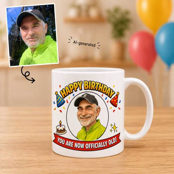 Happy Birthday, You Are Now Officially Old - Personalised Mug