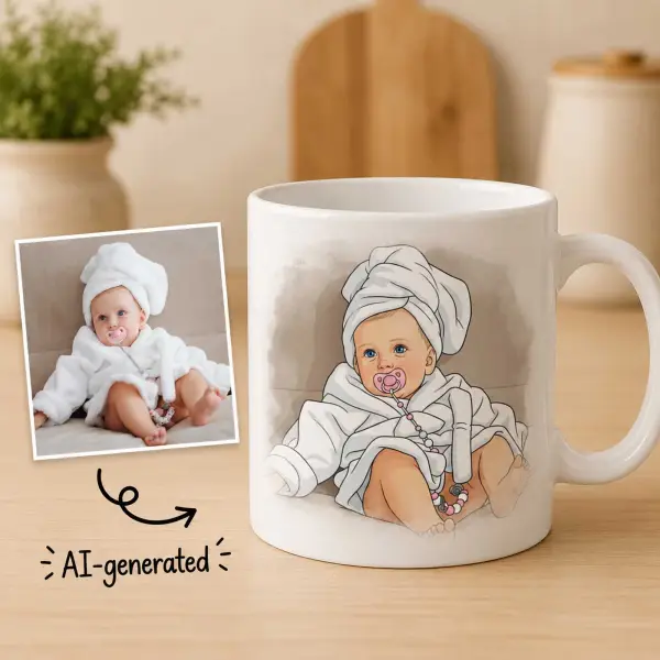 Photo to Cartoon - Personalised Mug