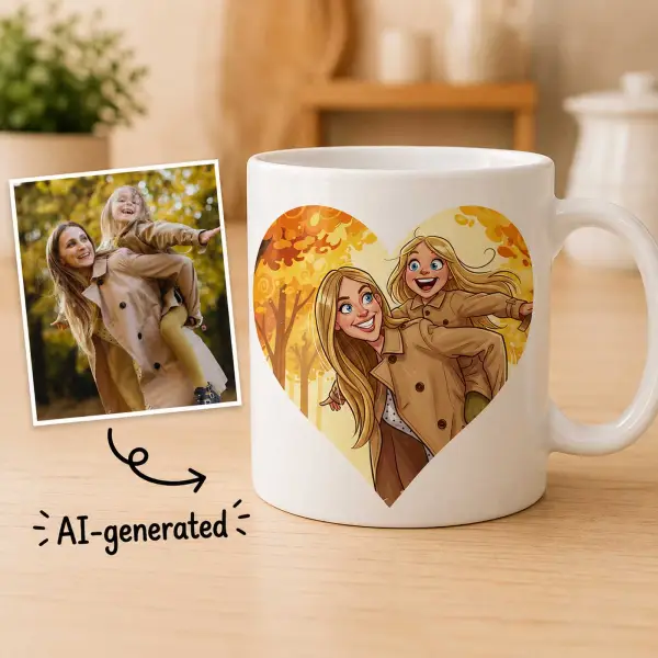Photo to Cartoon - Personalised Mug