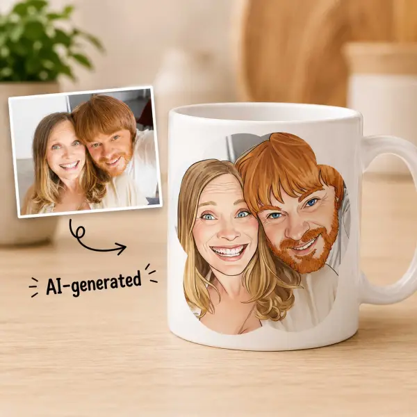 Photo to Cartoon - Personalised Mug