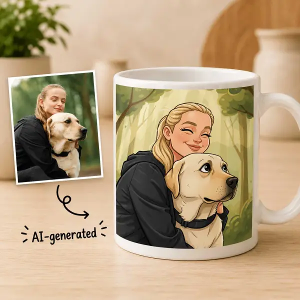 Photo to Cartoon - Personalised Mug