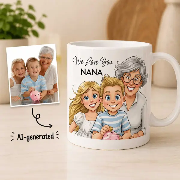 Photo to Cartoon - Personalised Mug